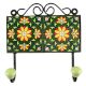 Sunflower Ceramic Tile Hook With Forest Green